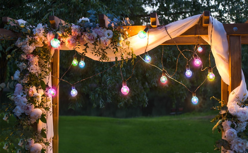 Guirlande Solaire SHINY Led 10 ampoules RGB 1,5W - 8h autonomie - IP44 - FDS 4 modes d''éclairage- FIN DE SERIE - Zoom2